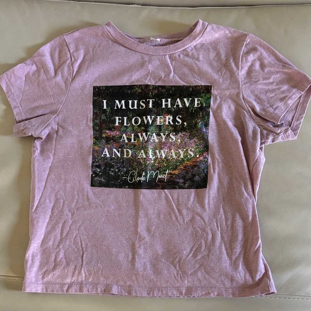 Lovely Pink Claude Monet T-Shirt